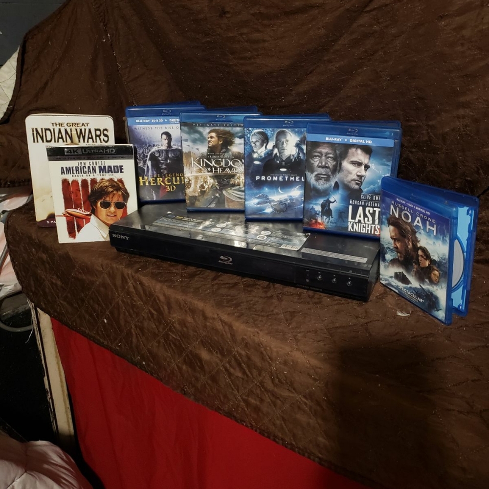 Dvd player and bundle of movies